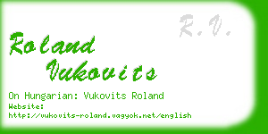 roland vukovits business card